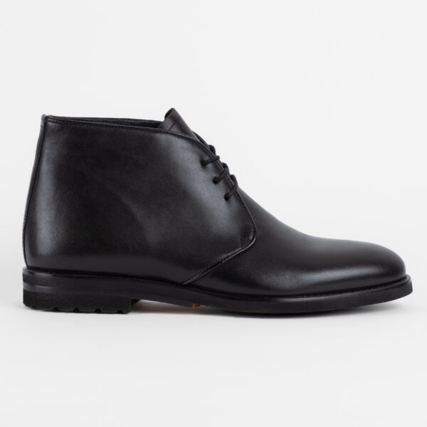 Ghete Chukka negre din piele naturală